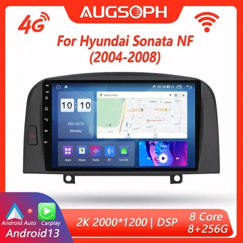 Android 13 autorádia pre Hyundai Sonata NF 2004-2008,9 palcový 2K Multimediálny Prehrávač s 4G Auto Carplay & 2Din