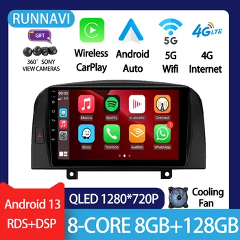 Android 13 Pre Hyundai Sonata NF 2004-2008 Auto Rádio Stereo Multimediálne Video Prehrávač, Navigácia GPS, Bezdrôtové Carplay RDS DSP QLED