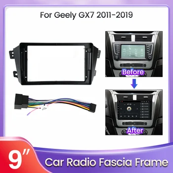 Pre Geely GX7 2011-2019 Auto Multimediálne All-in-one Rádio Frame Panel Panel na Stenu pre 9 Palcový 2din Hlavu Inštalácia Jednotky